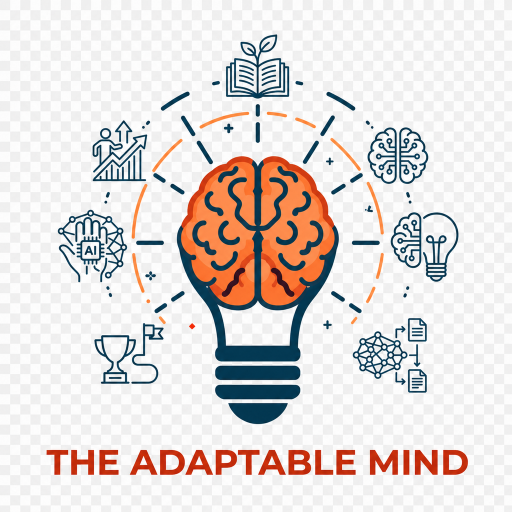 The Adaptable Mind brain and lightbulb logo